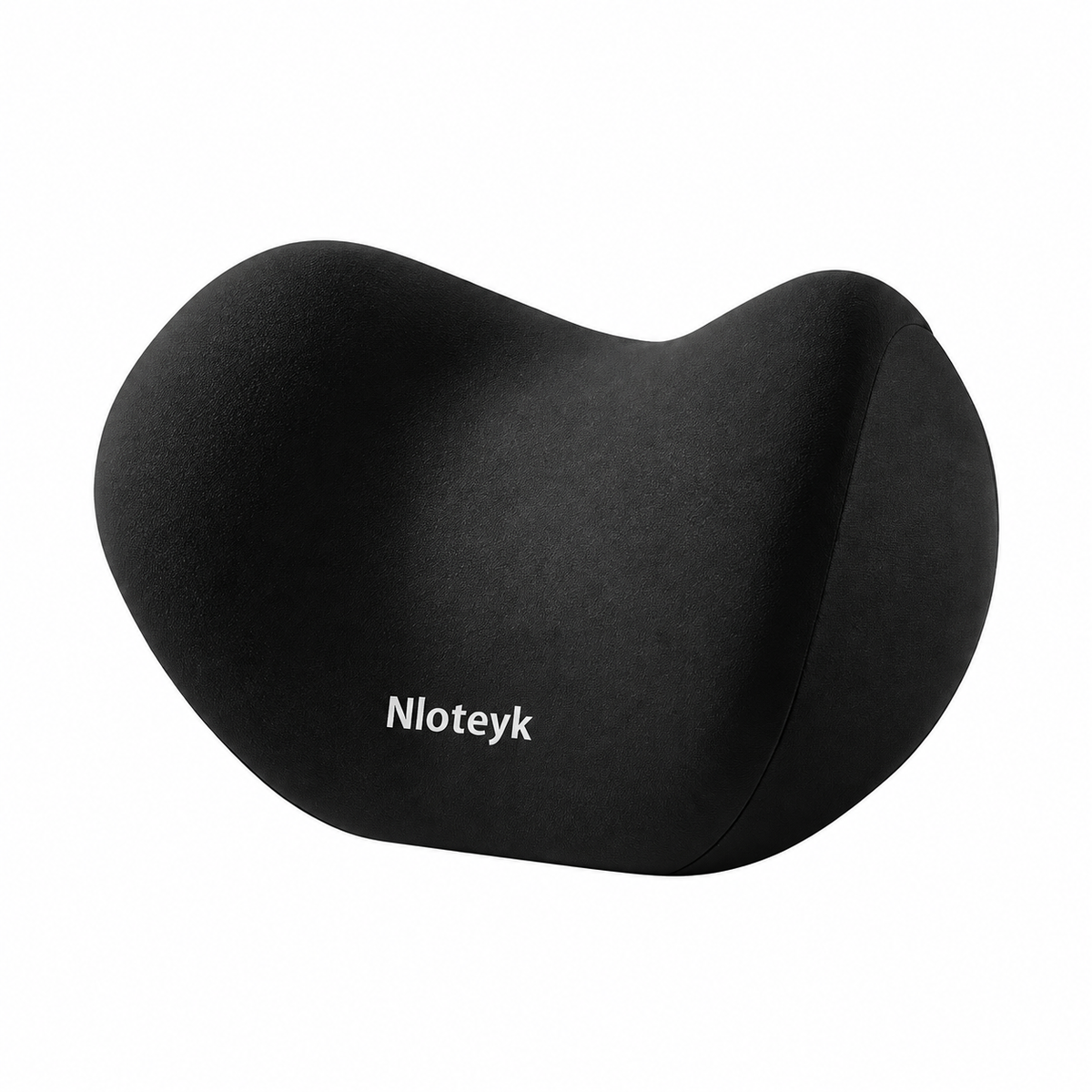 Coussin appui-tête voiture noir Nloteyk, forme évasée et bord supérieur creusé