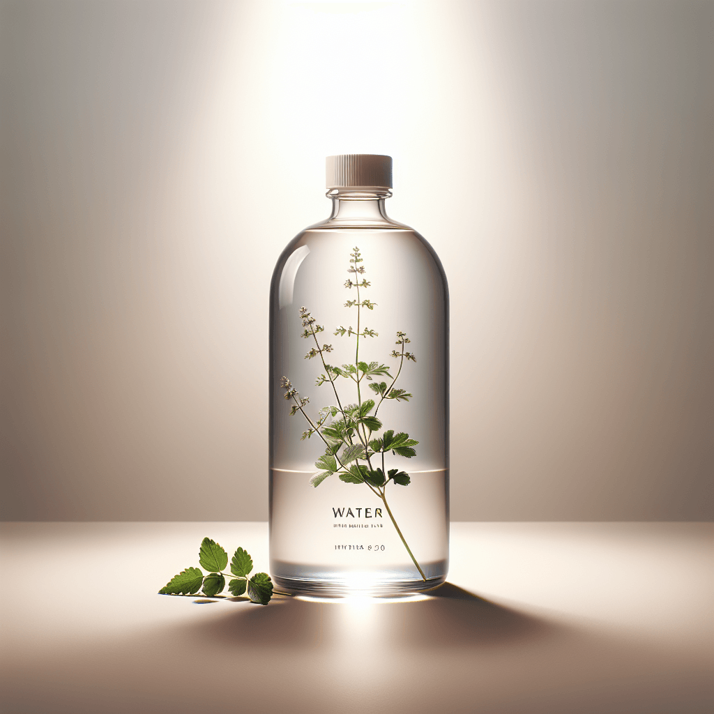 Verre d'eau de mélisse, plante utilisée pour le bien-être
