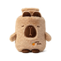 Bouillotte peluche capybara 1 L sur fond blanc