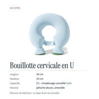 Les cotes : 34 × 33 cm, capacité 2 L, remplissage conseillé 1,4 L