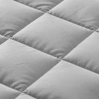 Détail du matelassage de la couverture lestée à microbilles de verre