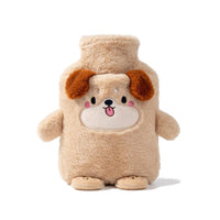 Bouillotte peluche chiot 1 L sur fond blanc