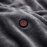 Détail : bouton de chauffe sur la flanelle grise