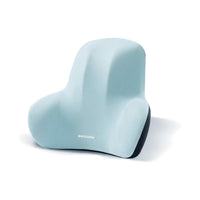 Coussin lombaire et dorsal bleu clair, sur fond blanc