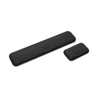 Coloris noir : ensemble repose-poignets clavier et souris sur fond blanc