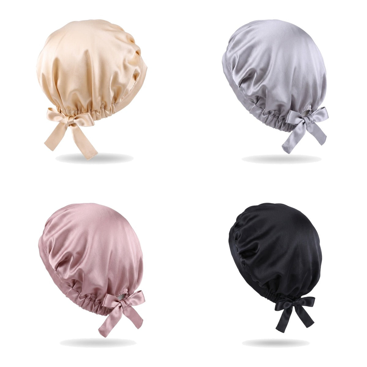 Les quatre coloris : champagne, argent, rose et noir