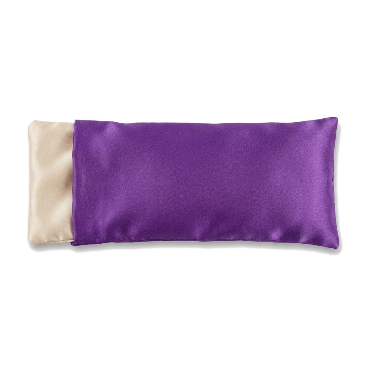 Coloris violet : coussin pour les yeux à la lavande sur fond blanc