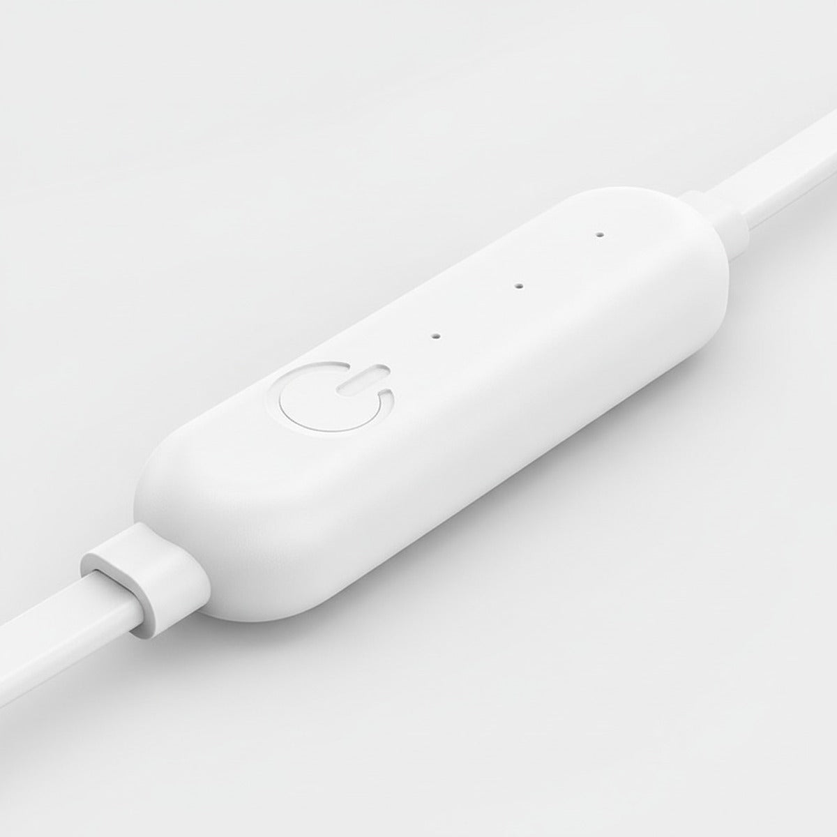 Détail : boîtier de commande à un bouton sur le câble USB