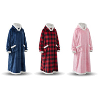 Les trois coloris : bleu, carreaux et rose