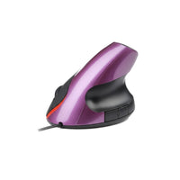 Coloris violet : souris verticale ergonomique sur fond blanc