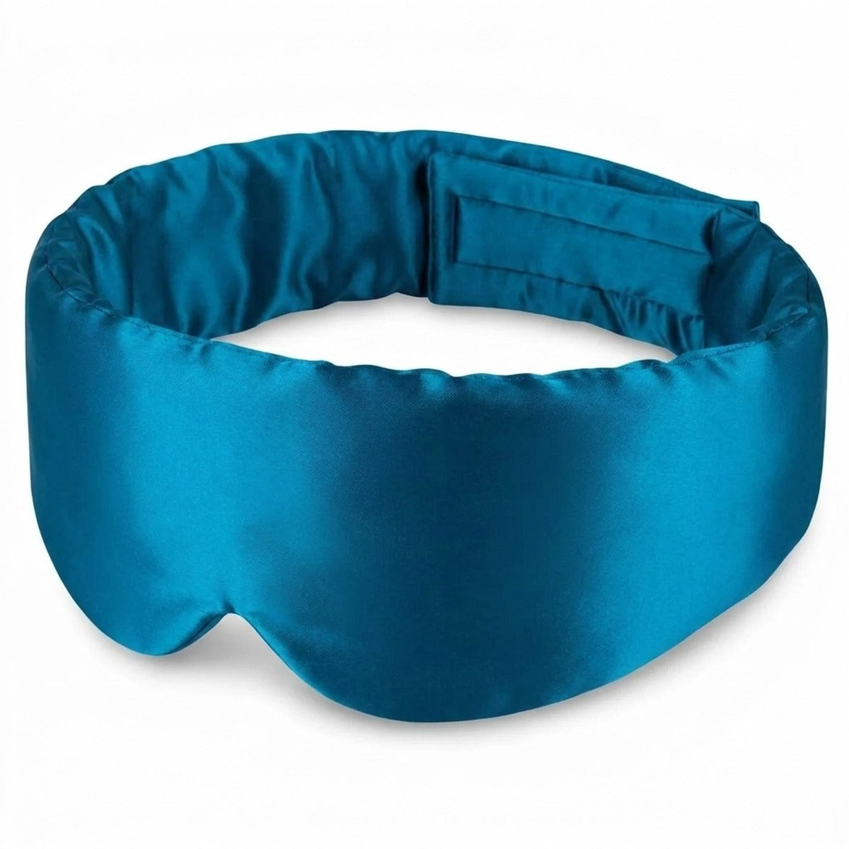 Coloris canard : masque de nuit en soie de mûrier sur fond blanc