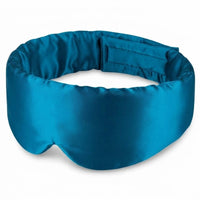 Coloris canard : masque de nuit en soie de mûrier sur fond blanc