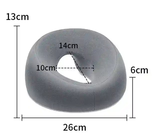 ErgoVisage schéma dimensions coussin vitrectomie design ergonomique post-op