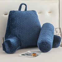 Coussin de lecture bleu avec coussin supérieur amovible