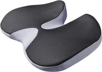 Coussin d'assise noir et gris à double ouverture, vue arrière