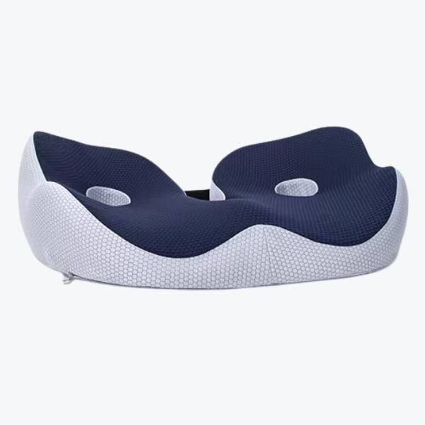 Coussin d'assise bleu profilé, vue latérale