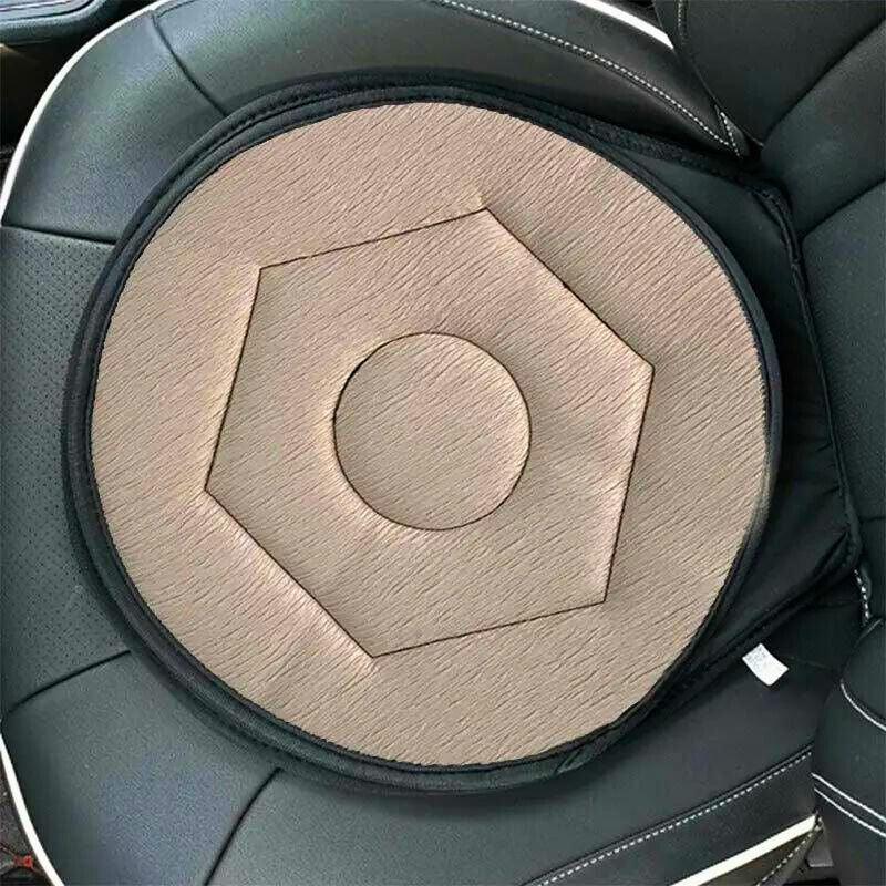 Coussin pivotant rond installé sur le siège d'une voiture