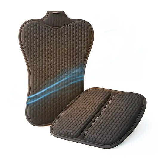 Coussin de siège avec assise et dossier en structure 3D, vue d'ensemble