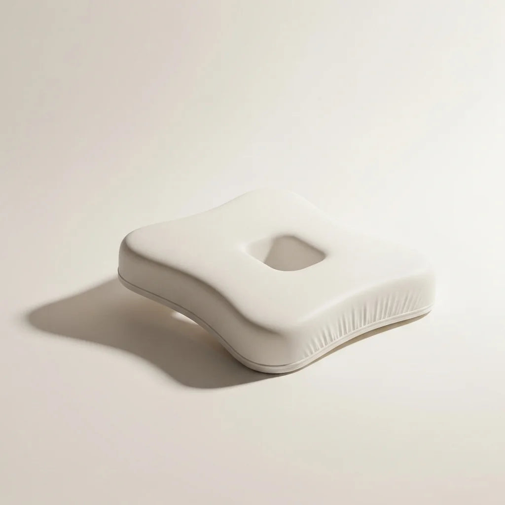 Coussin blanc à profil en T, vue principale