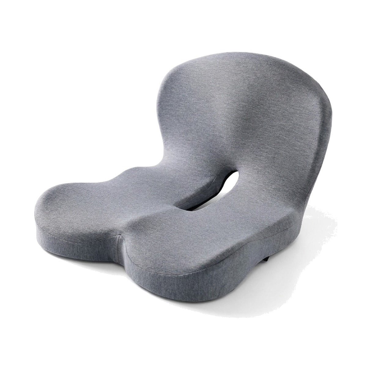 Coussin ErgoWrap à dossier intégré gris seul sur fond blanc