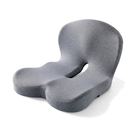 Coussin ErgoWrap à dossier intégré gris seul sur fond blanc