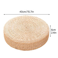 Schéma coté d'un coussin de sol rond, environ 40 × 6 cm
