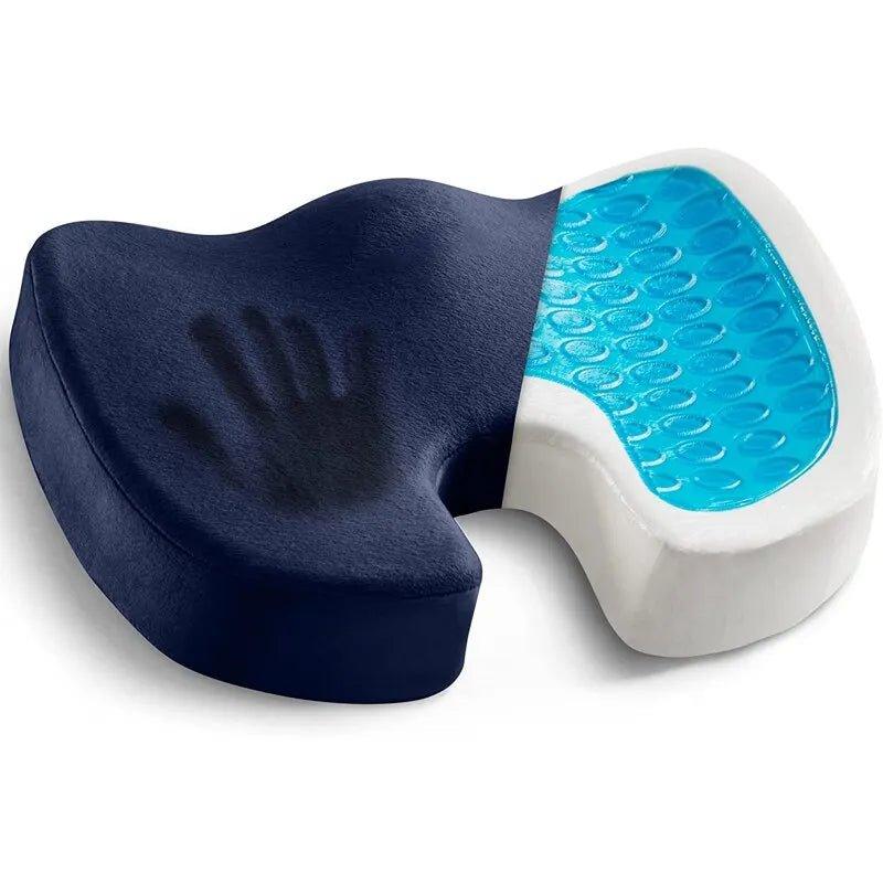 Coussin d'assise bleu avec découpe arrière