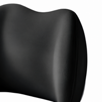 Détail du profil incurvé et du bord du coussin lombaire noir — visuel retouché