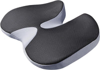 Coussin d'assise noir et gris à double ouverture, vue arrière