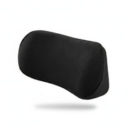 Coussin lombaire compact noir de forme profilée présenté sur fond blanc