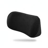 Coussin lombaire compact noir de forme profilée présenté sur fond blanc