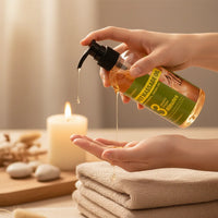 Huile de massage corps utilisée pour relaxation | Ergosia