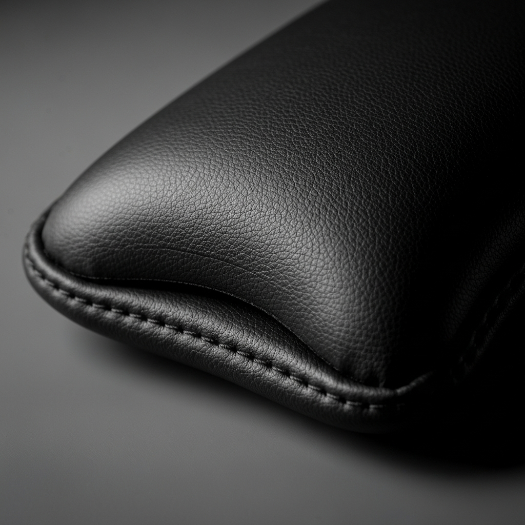 Détail texture cuir et mousse mémoire NeckDrive™