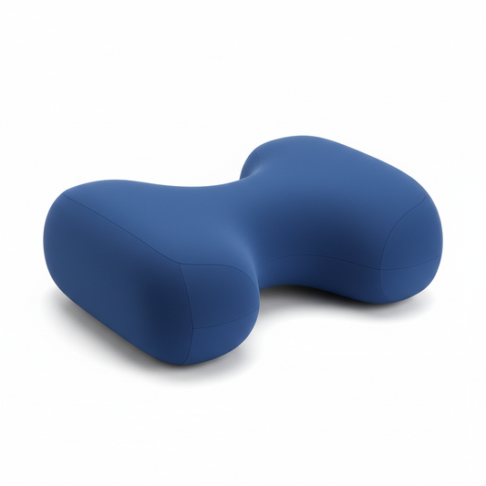 Coussin de positionnement ergonomique en H PositioRest en mousse à mémoire de forme, vue 3/4 sur fond blanc