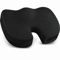 Coussin d’assise noir PostureCore à découpe en U — visuel retouché