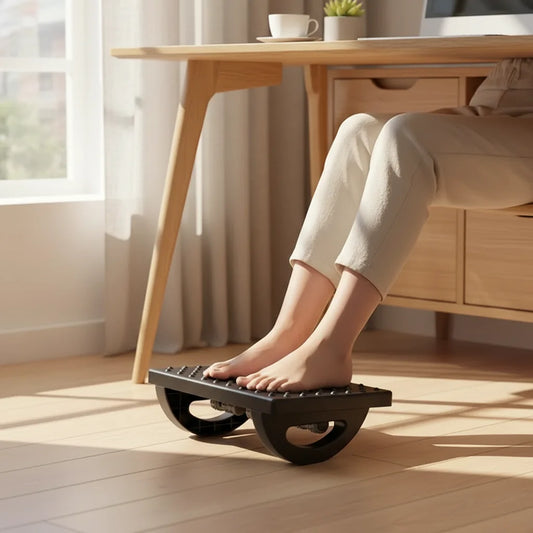 Repose-pied ergonomique sous bureau en utilisation | Ergosia
