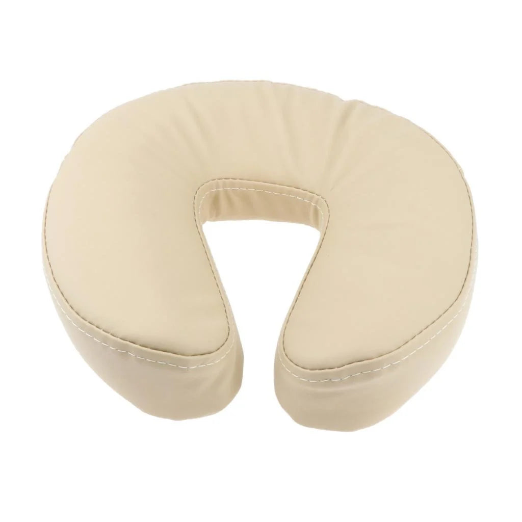 Coussin SacrumGuard crème en fer à cheval, vue de dessus