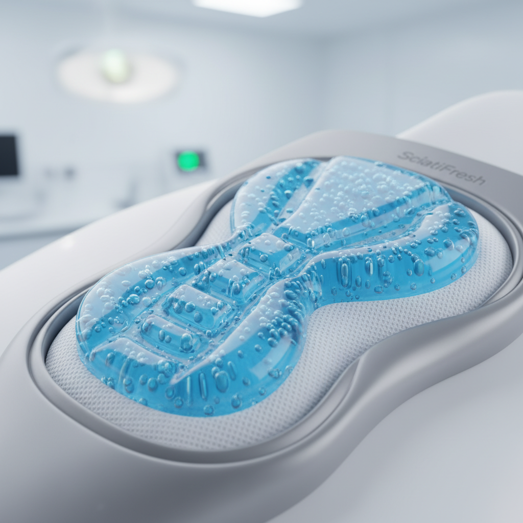 Visuel numérique rapproché d'un insert bleu translucide dans une coque gris clair