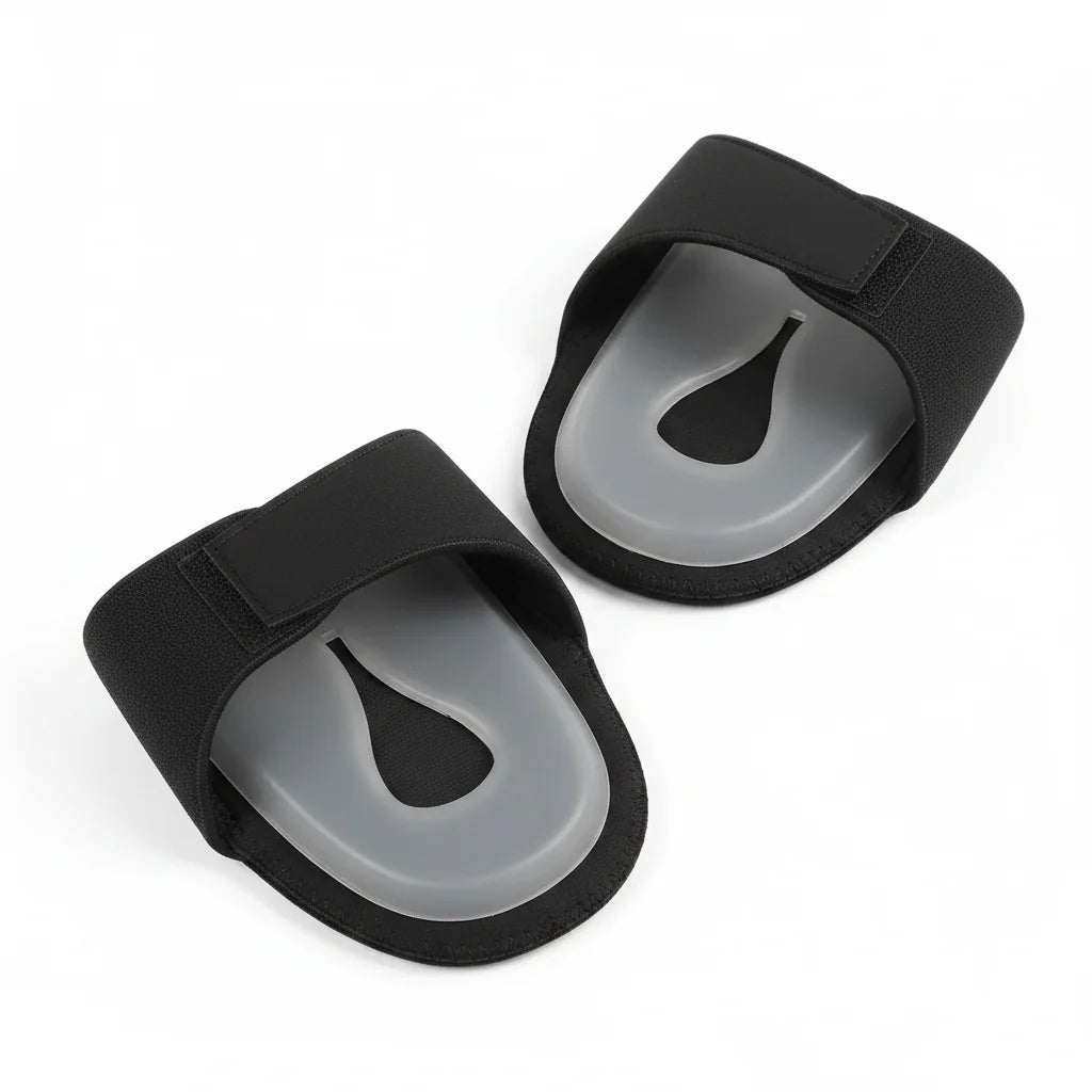 Semelle gel silicone CalcaRelief pour épine calcanéenne — vue de face paire complète