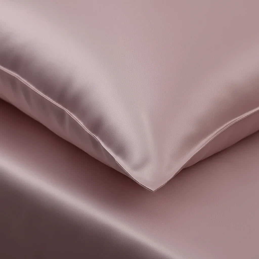 Détail texture soie de mûrier taie d'oreiller SilkDream | Ergosia